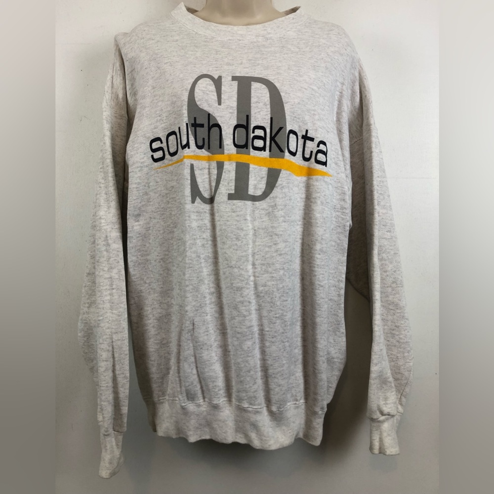 Hanes Ultimate Cotton South Dakota Women’s Size Large Gray Sweatshirt